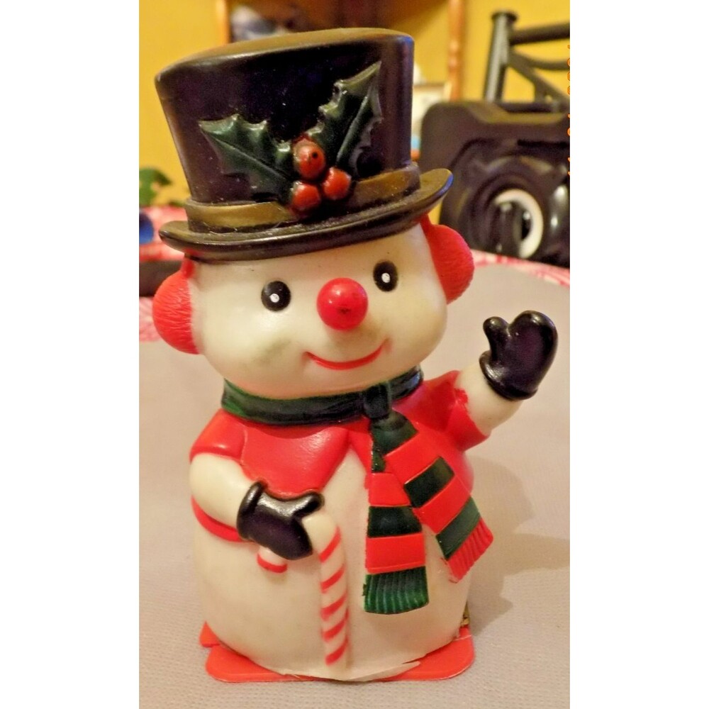 Vintage Christmas light up snowman decor
